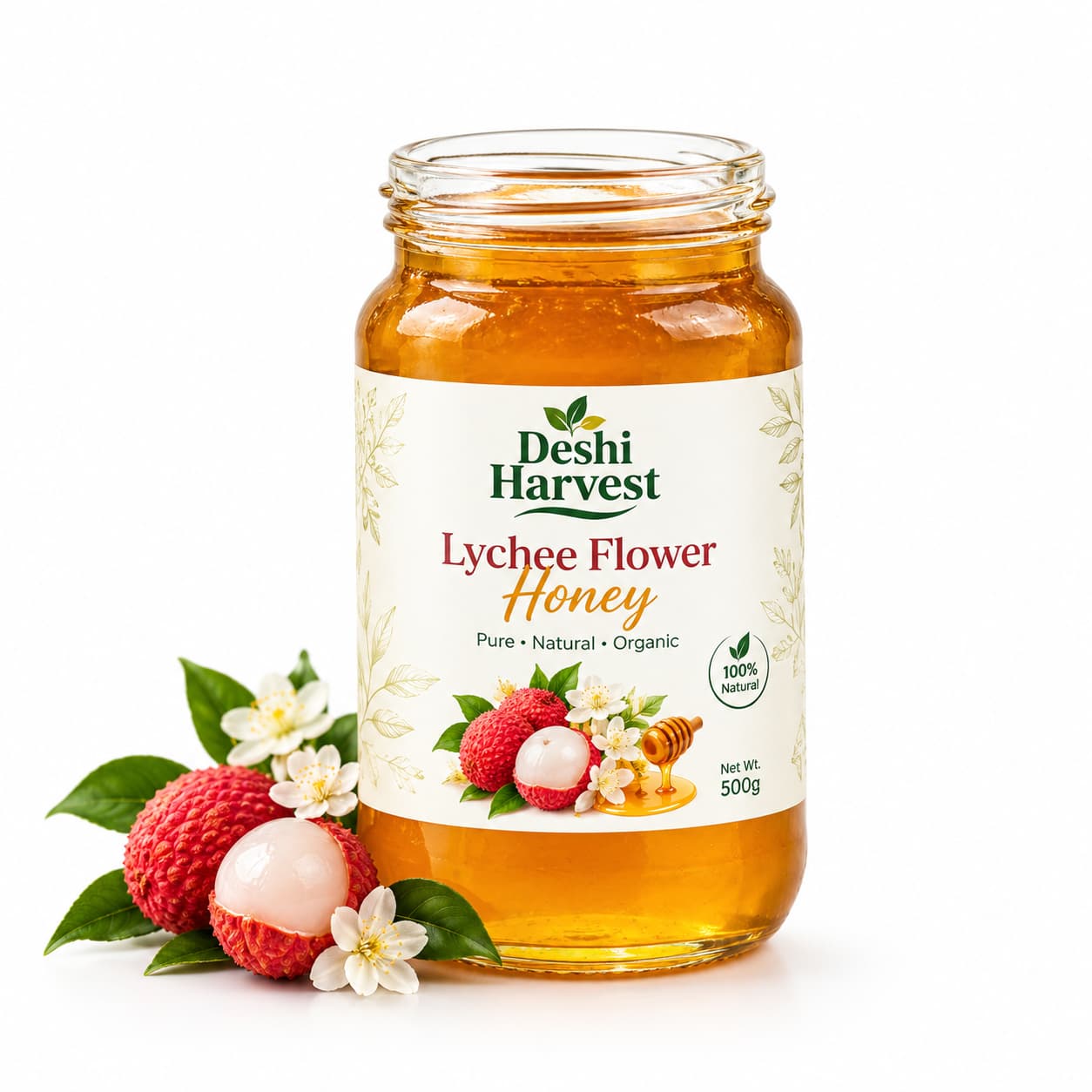 Deshi Harvest Lychee Honey Jar
